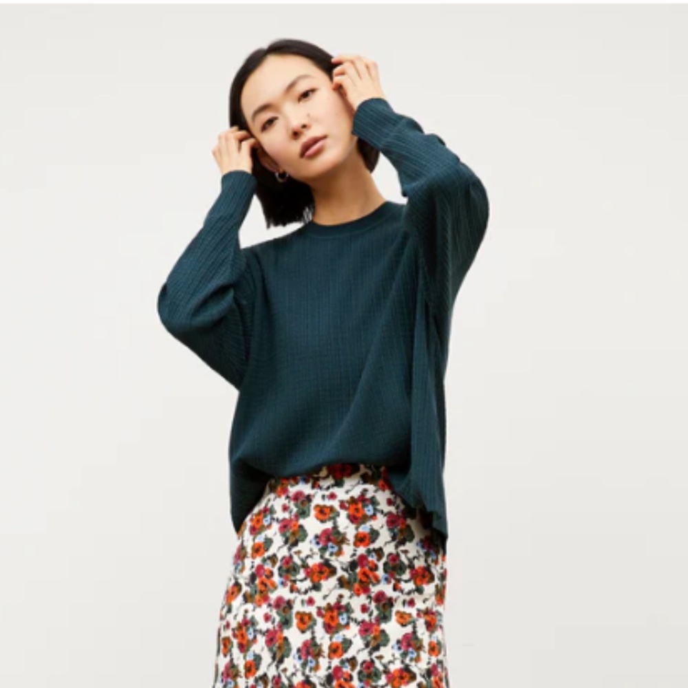 MM Lafleur Dark Teal Crew Neck Sweater